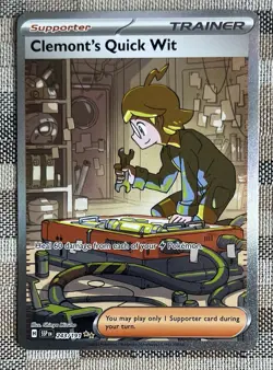 Pokemon Clemont's Quick Wit Special Illustration Rare 243/191 Surging Sparks - Image 1