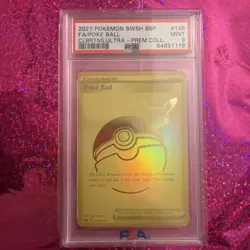 2021 POKEMON SWSH BLACK STAR PROMO #146 FULL ART/POKE BALL PSA 9 - Image 1