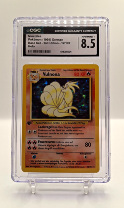1999 Pokemon Base Set Ninetales Vulnona 1st Edition Holo 12/102 CGC 8.5! GERMAN! - Image 1
