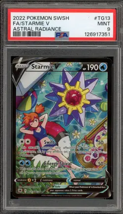 Pokemon Starmie V Astral Radiance Trainer Gallery Full Art #TG13 PSA 9 Mint - Image 1