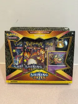 Pokemon TCG: Shining Fates Made Party Pin Collection Box Dedenne - Sealed - Image 1