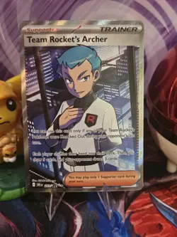 Team Rocket's Archer 223/182 Sv10: Destined Rivals Holo Pokemon TCG NM - Image 1