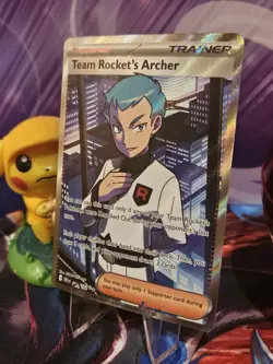 Team Rocket's Archer 223/182 Sv10: Destined Rivals Holo Pokemon TCG NM - Image 3