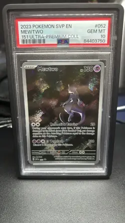 PSA 10 GEM MT /w Guard - 2023 Pokemon S&V 151 UPC Black Star Promo Mewtwo #52 - Image 1