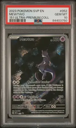 PSA 10 GEM MT /w Guard - 2023 Pokemon S&V 151 UPC Black Star Promo Mewtwo #52 - Image 3