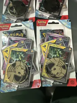 Lot Of 4 Pokemon TCG Stellar Crown Checklane Blister Pack W/Promos & Coins - Image 3