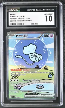 POKEMON CGC 10 2024 SV Paldean Fates Mew ex 232/091 SIR *7093 - Image 1
