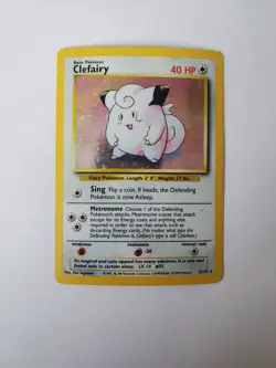 Clefairy - 5/102 - Base Set - Holo Rare - HP - Vintage Pokemon - Image 1