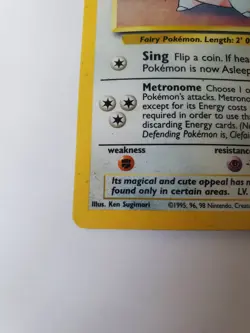 Clefairy - 5/102 - Base Set - Holo Rare - HP - Vintage Pokemon - Image 4