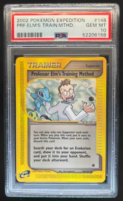 2002 Pokemon Expedition Set Professor Elm's Training Method #148/165 PSA 10 - Image 1