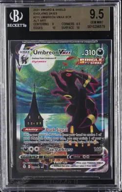 POKEMON SWORD & SHIELD EVOLVING SKIES ALT ART #215 UMBREON VMAX BGS 9.5 - Image 1