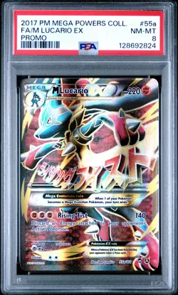 2017 POKEMON BLACK STAR PROMO LUCARIO EX 55A FULL ART PSA 8 NM #128692824 - Image 1