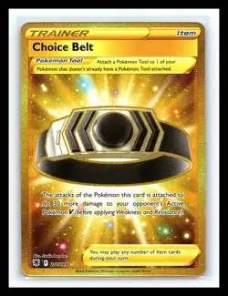 💥 Pokemon TCG Choice Belt 211/189 Gold Secret Rare Astral Radiance Holo - Image 1