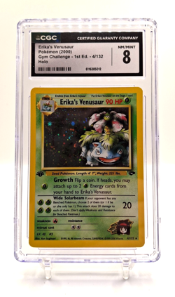 2000 Pokemon Gym Challenge Erika's Venusaur 1st Edition Holo 4/132 CGC 8! - Image 1