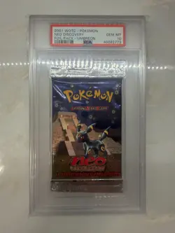 2001 Pokemon Neo Discovery Booster Pack WOTC Umbreon PSA 10 - Image 2