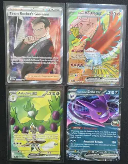 2025 Pokemon Team Rocket Lot Of 4 - Giovanni 225 Ho-Oh Ex 209 Full Art - Image 1