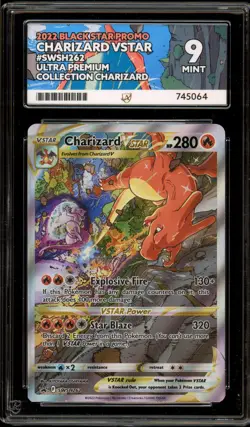 Pokemon Charizard VSTAR Ultra-Premium Coll. Full Alt Art Promo SWSH262 ACE 9 - Image 1