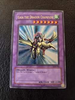 Gaia The Dragon Champion Legend Of Blue Eyes White Dragon LOB-125 Secret Rare - Image 1