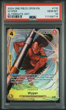 2024 One Piece Two Legends OP08 #110 Wyper Alternate Art PSA 10 Gem Mint - Image 1