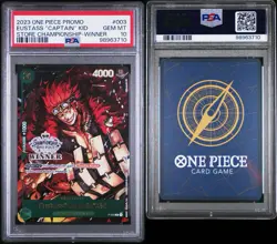 2023 One Piece Promo #003 Eustass “Captain” Kid-Store Championship Winner PSA 10 - Image 3