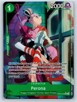 Perona (Parallel) OP09-034 Emperors in the New World - English Alt Art NM Foil - Image 1