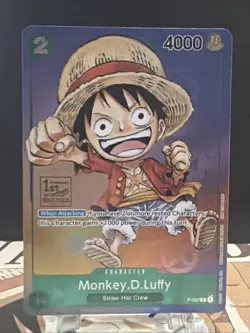 Monkey.D.Luffy 1st Anniversary Tournament P-037 One Piece Promo Stamped Foil! - Image 1