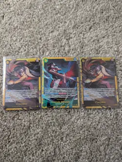 OP14 SEC Lot Of 3: Dracule Mihawk, Crocodile X2 One Piece The Azure Sea's Seven - Image 1