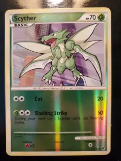 Scyther 65/90 Reverse Holo Pokemon TCG Card HGSS Undaunted Lightly Played LP - Image 2