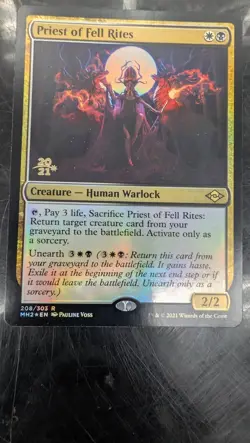 Priest of Fell Rites Prerelease Cards Foil Magic Card - Image 1