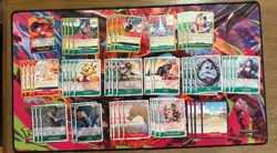 One Piece TCG Red Green Luffy Deck Op13 Cards - Image 1