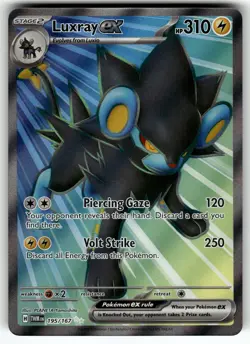 Luxray ex 195/167 SV06: Twilight Masquerade NM Pokemon Card TCG - Image 1