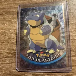NM/ Pokemon Blastoise #09 1999 Topps TV Series 1 Black Logo Foil Holo Card NP/NM - Image 1