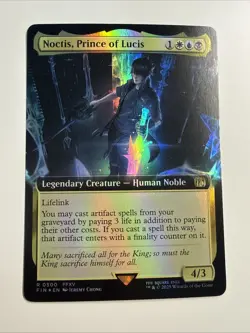 Noctis, Prince of Lucis Extended Art Foil Magic The Gathering Final Fantasy MTG - Image 1