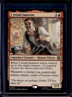 2025 Magic MTG Marvel's Spider-Man J. Jonah Jameson Foil Rare #0081 - Image 1