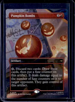 2025 Magic MTG Marvel's Spider-Man Pumpkin Bombs Eternal Foil Rare #0026 - Image 1