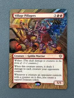 Village Pillagers 14 MTG Lorwyn Eclipsed Commander Hand Painted Full Altered Art - Image 1