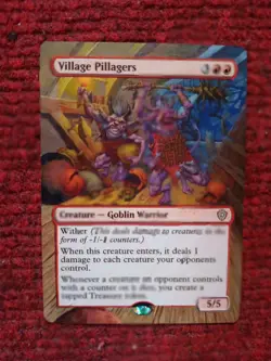 Village Pillagers 14 MTG Lorwyn Eclipsed Commander Hand Painted Full Altered Art - Image 2