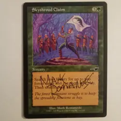 Magic The Gathering - 1x Signed Skyshroud Claim (mtg) Nemesis - Image 1