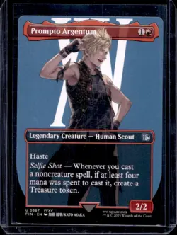 2025 Magic MTG Final Fantasy Prompto Argentum BL Foil Uncommon #0387 - Image 1