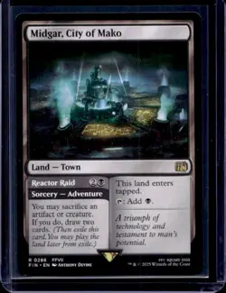 2025 Magic MTG Final Fantasy Midgar City of Mako Foil Rare #0286 - Image 1