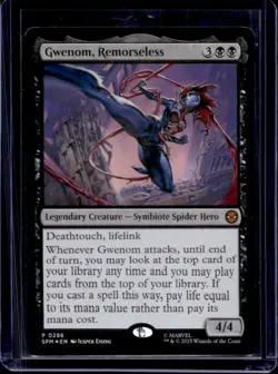 2025 Magic MTG Marvel's Spider-Man Gwenom Remorseless Foil #0286 - Image 1