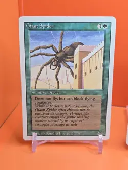 🟢🟢🟢 (4) 1994 MAGIC The Gathering GIANT SPIDER REVISED 3RD EDITION PLAYED🟢🟢3 - Image 2