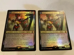 2 x mtg foil Flamewar Brash Veteran, Brothers War Transformer bot, unplayed - Image 1