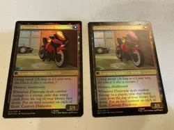 2 x mtg foil Flamewar Brash Veteran, Brothers War Transformer bot, unplayed - Image 2