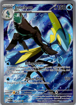 Inteleon 142/132- Pokemon TCG Mega Evolution Holo Illustration Rare NM - Image 1
