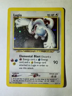 Pokemon TCG Lugia Neo Genesis Holo Rare Card 9/111 - Image 1