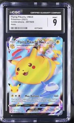 2021 Pokemon Flying Pikachu VMAX Celebrations 007/025 CGC MINT 9 - Image 1