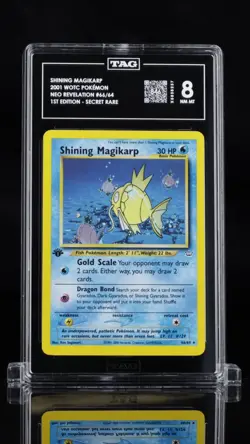 Pokemon TCG 1st Edition Shining Magikarp 66/64 Neo Revelation Holo Graded NM/MT - Image 1