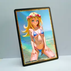 DARK MAGICIAN GIRL Waifu Anime Card LIMITED 1/1 Custom TCG Holo T13391 - Image 2