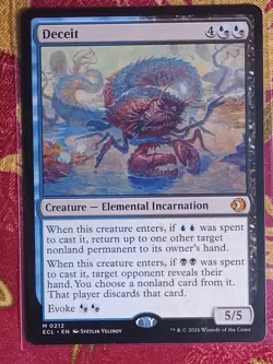 DECEIT Lorwyn Eclipsed Magic The Gathering MTG Mythic Rare Blue Card Creature - Image 1